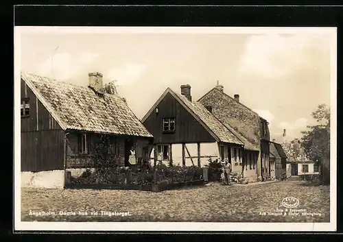 AK Ängelholm, Gamla hus vid Tingstorget
