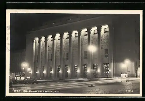 AK Stockholm, Konserthuset i kvällsbelysning