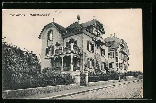 AK Zürich, Villa Renata, Huttenstrasse 5