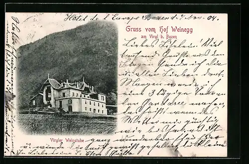 AK Virgl b. Bozen, Gasthof Weinegg Virgler Weinstube