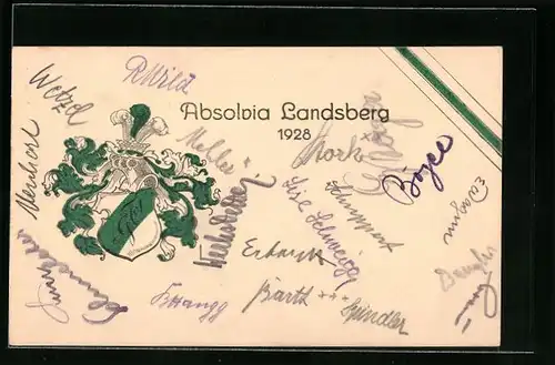 Künstler-AK Landsberg, Absolvia 1928