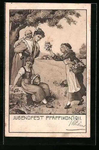 Künstler-AK Pfäffikon, Jugendfest 1911