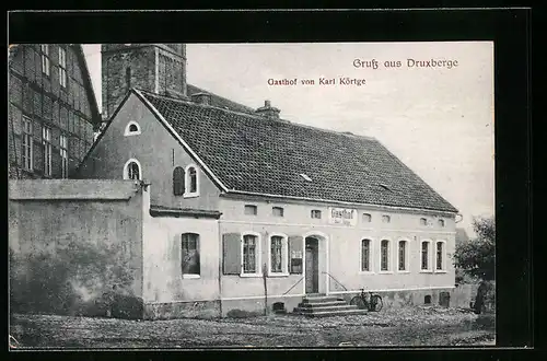 AK Druxberge, Gasthof Karl Körtge, Gebäudeansicht