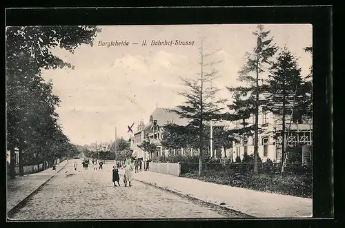 AK Bargteheide, Partie in der Bahnhof-Strasse mit Kindern