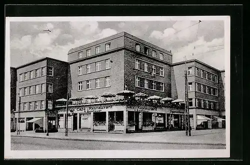 AK Recklinghausen i. W., Cafe-Restaurant H. Bomheuer
