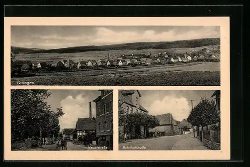 AK Duingen, Teilansicht, Hauptstrasse, Bahnhofstrasse