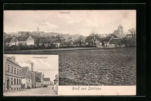AK Schildau, Totalansicht, Gneisenaustrasse
