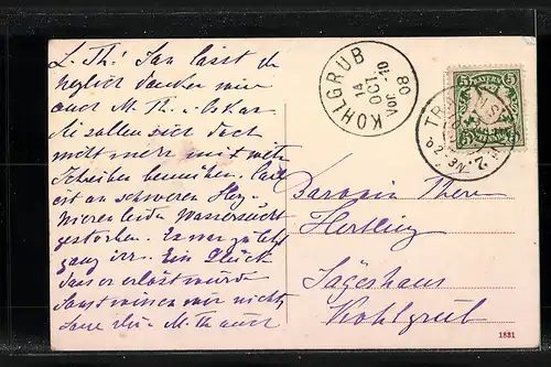 AK Ising, Schloss Ising, Gesamtansicht, Schloss des Herrn Baron v. Hertling