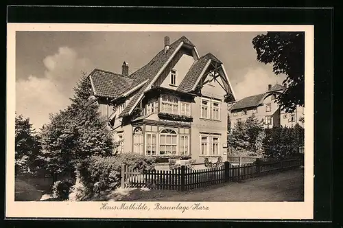 AK Braunlage /Harz, Hotel Haus Mathilde, Gartenstrasse 2