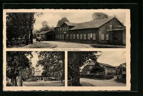 AK Hohn /Holstein, Partie vom Bahnhof