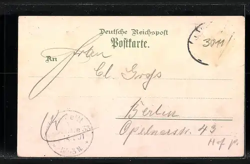 Lithographie Seelhorst /Bemerode, Gaststätte Seelhorst und Denkmal