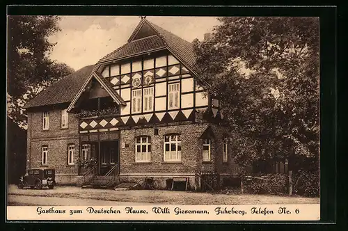 AK Fuhrberg, Gasthaus zum Deutschen Hause, Inh.: Willi Giesemann