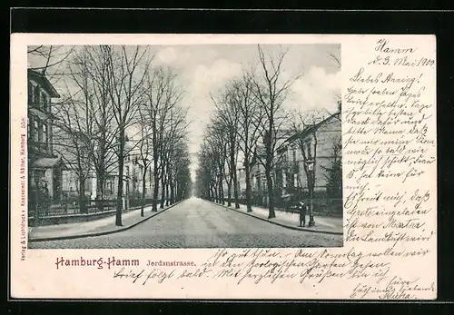 AK Hamburg-Hamm, Partie in der Jordanstrasse