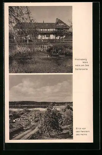 AK Rheinsberg /Mark, Heim am See, Gartenseite