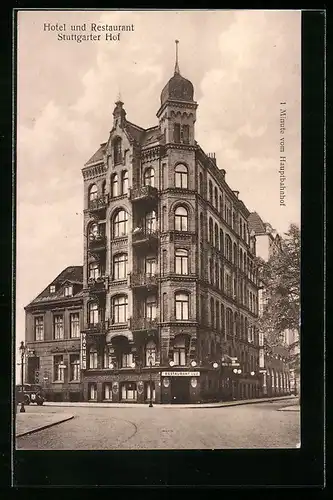 AK Hamburg-St.Georg, Hotel-Restaurant Stuttgarter Hof, Bremer Reihe 10