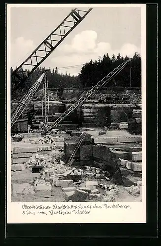 AK Obernkirchen, Sandsteinbruch auf dem Bückeberge