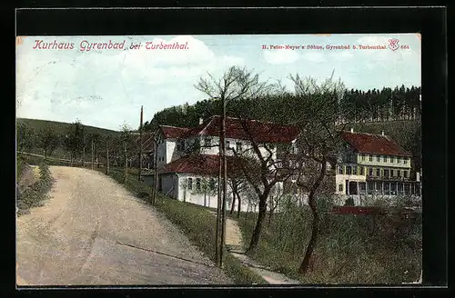 AK Gyrenbad bei Turbenthal, Strassenpartie am Gasthaus