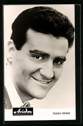 AK Musiker Teddy Reno im Porträt, Autograph