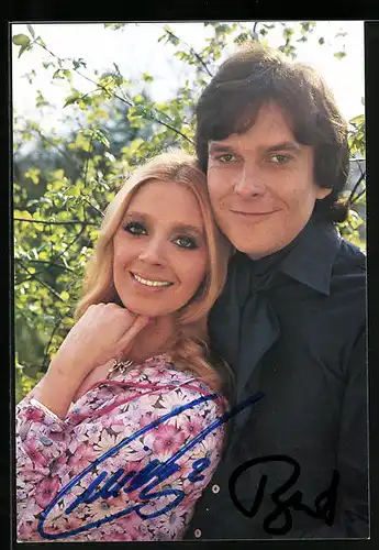 AK Musiker Cindy & Bert lächeln in die Kamera, Autograph