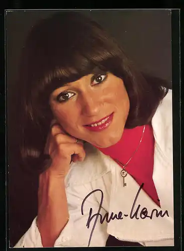 AK Musikerin Anne-Karin mit Autograph