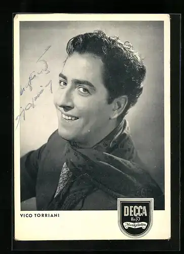AK Musiker Vico Torriani mit Autograph