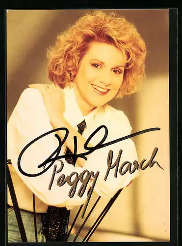 AK Musikerin Peggy March mit Autograph