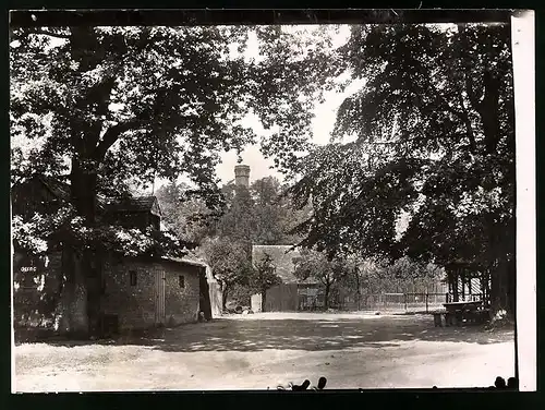 Fotografie Brück & Sohn Meissen, Ansicht Rochlitz i. Sa., Partie am Steinbruch mit Blick zum Friedrich-August-Turm