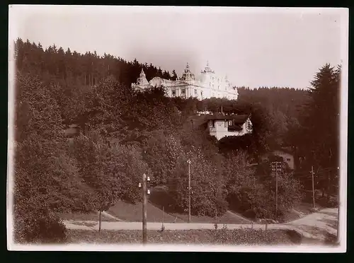 Fotografie Brück & Sohn Meissen, Ansicht Marienbad, Blick auf das Hotel Miramondi