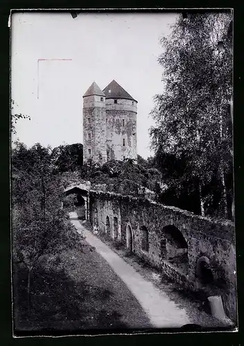 Fotografie Brück & Sohn Meissen, Ansicht Stolpen, Blick auf den Coselturm des Schloss Stolpen