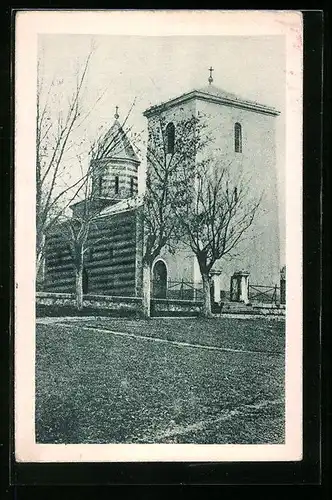 AK Topola, Partie an einer Kirche