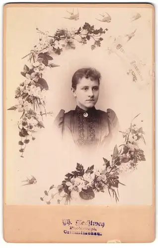 Fotografie Th. Nachtwey, Crimmitschau, Junge Dame mit zurückgebundenem Haar