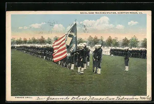 AK Hamptons Roads, Va., Parade Drill, Naval Base Training Station