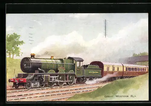 Künstler-AK Great Western Railway, The Cornish Riviera Express, englische Eisenbahn