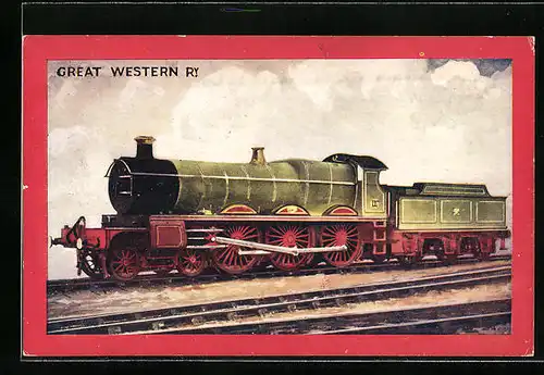 Künstler-AK Great Western Railway Locomotive, englische Eisenbahn