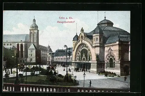 AK Köln a. Rh., Hauptbahnhof mit Anlagen und Vorplatz