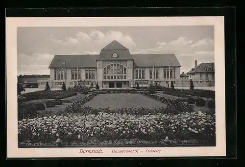 AK Darmstadt, Hauptbahnhof, Ostseite mit Anlagen