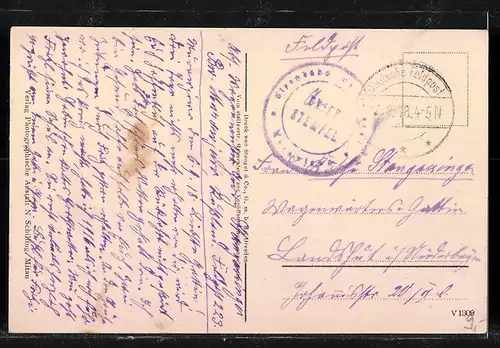 AK Mitau, Partie in der Palaisstrasse