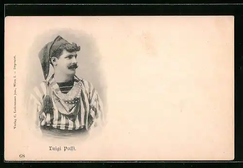 AK Schauspieler Luigi Passi mit Zipfelmütze
