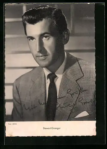 AK Schauspieler Stewart Granger im Anzug