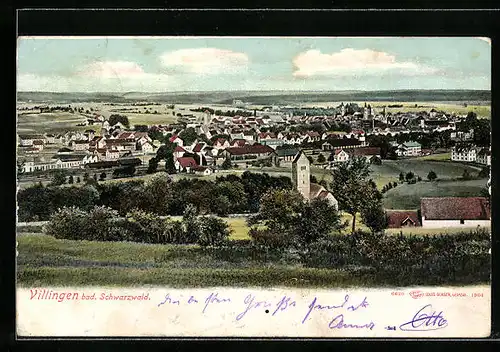 AK Villingen /bad. Schwarzwald, Gesamtansicht von der Stadt
