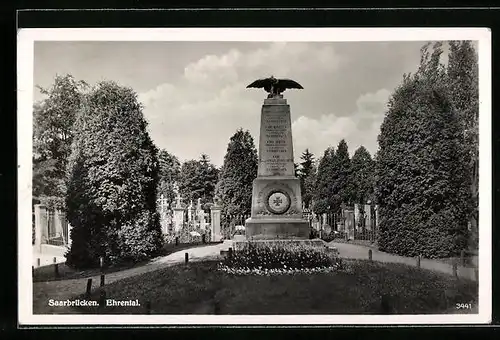 AK Saarbrücken, Kriegerdenkmal im Ehrental