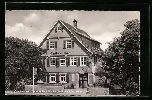 AK Schöllhütte im Welzheimer Wald, Gasthaus zur Krone