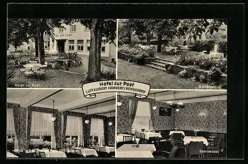 AK Hardert /Rengsdorf, Hotel zur Post, Gartenpartie