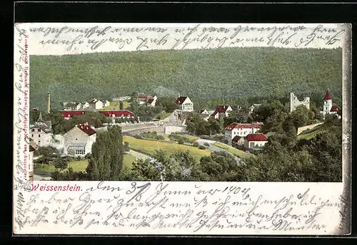 AK Weissenstein, Gesamtansicht aus der Vogelschau