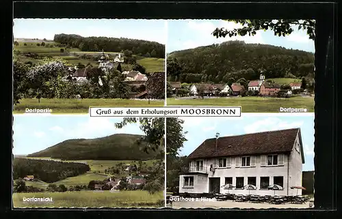 AK Moosbronn, Erholungsort, Dorfansicht, Gasthaus z. Hirsch