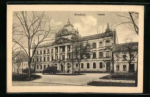 AK Krefeld, Ansicht Postamt