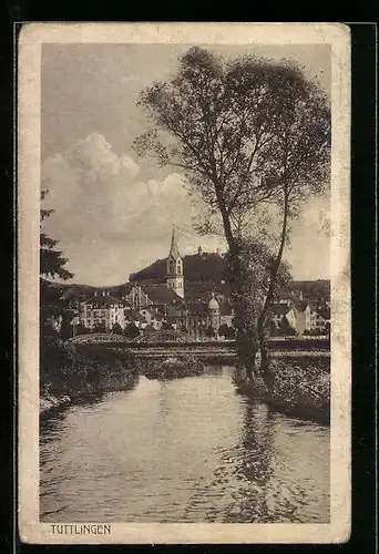 AK Tuttlingen, Ortsansicht mit Fluss