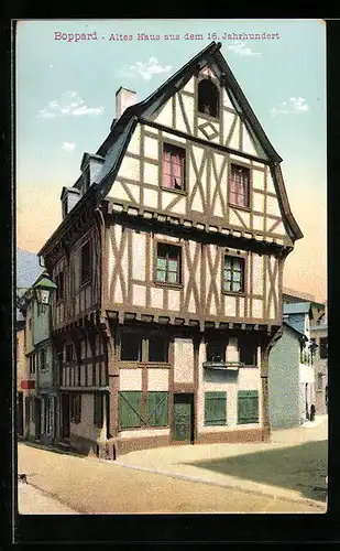 AK Boppard, Altes Haus aus dem 16. Jahrhundert