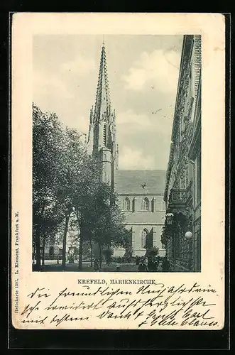 AK Krefeld, Blick auf Marienkirche