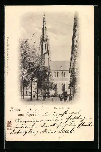 AK Krefeld, Ansicht der Marienkirche